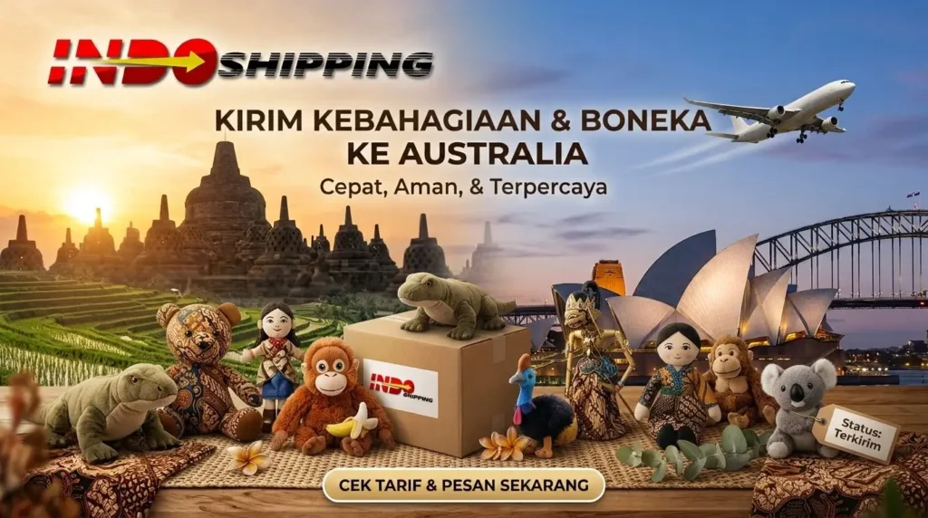 kirim boneka ke australia