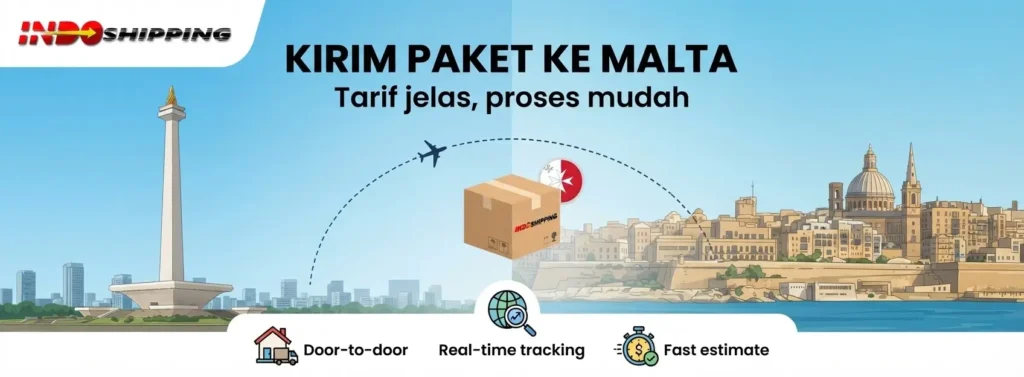 kirim paket ke malta